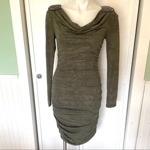 Long Sleeve Body Con with Shoulder Detailing